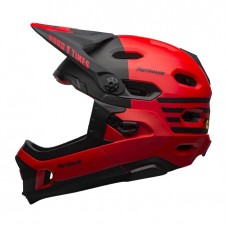 Cyklistická helma BELL Super DH Spherical - červená Velikost: M